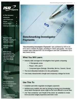 Benchmarking Investigator Payments