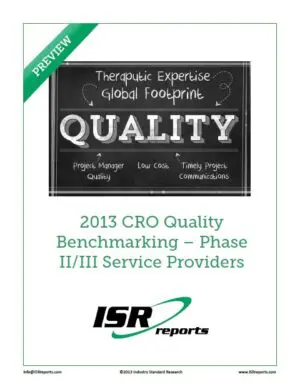 CRO Quality Benchmarking - Phase II/III Service Providers (5th edition)