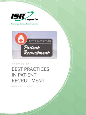 Report cover for Best Practices in Patient Recruitment