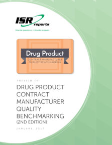 Report cover for Drug Product Contract Manufacturer Quality Benchmarking (2nd edition)