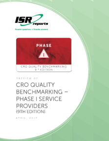 Report cover for CRO Quality Benchmarking – Phase I Service Providers (9th Edition)