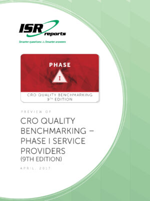 Report cover for CRO Quality Benchmarking – Phase I Service Providers (9th Edition)