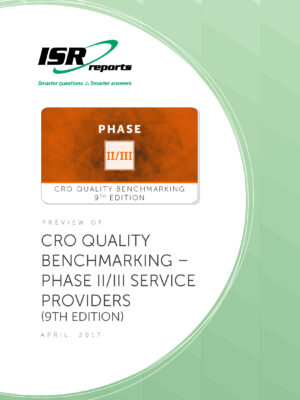 Report cover for CRO Quality Benchmarking – Phase II/III Service Providers (9th Edition)