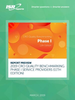 CRO Quality Benchmarking – Phase I Service Providers (11th Edition) report cover