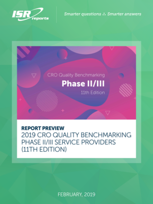 CRO Quality Benchmarking Phase II III Service Providers