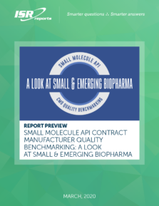 Small Molecule API CMO Benchmarking Small Emerging Biopharma