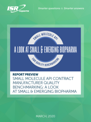 Small Molecule API CMO Benchmarking Small Emerging Biopharma