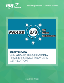 2020 CRO Quality Benchmarking – Phase II-III Service Providers 12th Edition Cover