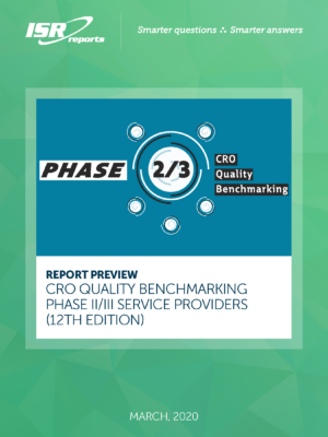 2020 CRO Quality Benchmarking – Phase II-III Service Providers 12th Edition Cover