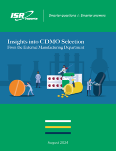 Insights into CDMO Selection from the External Manufacturing Department